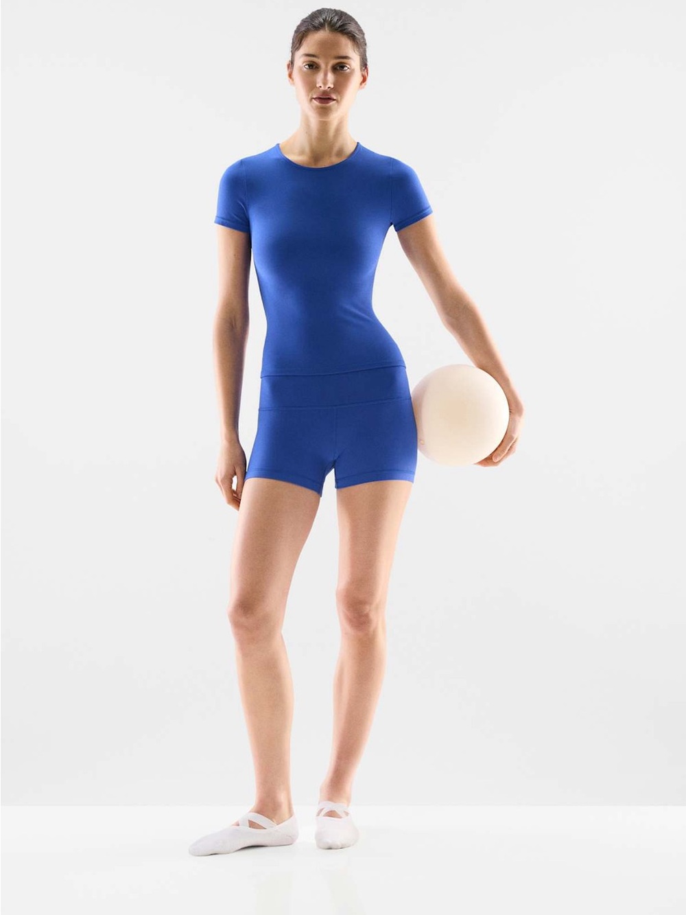 Aritzia Blue Short-Sleeve Fitted Top